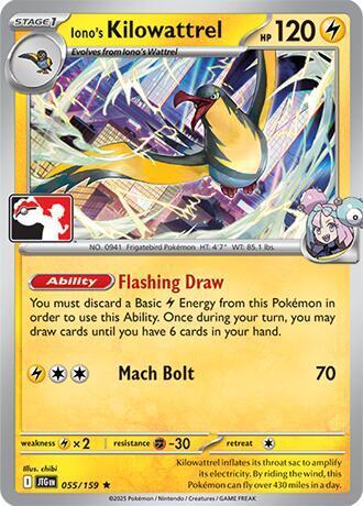 Journey Together Iono's Kilowattrel [Prize-Pack] Pokémon card